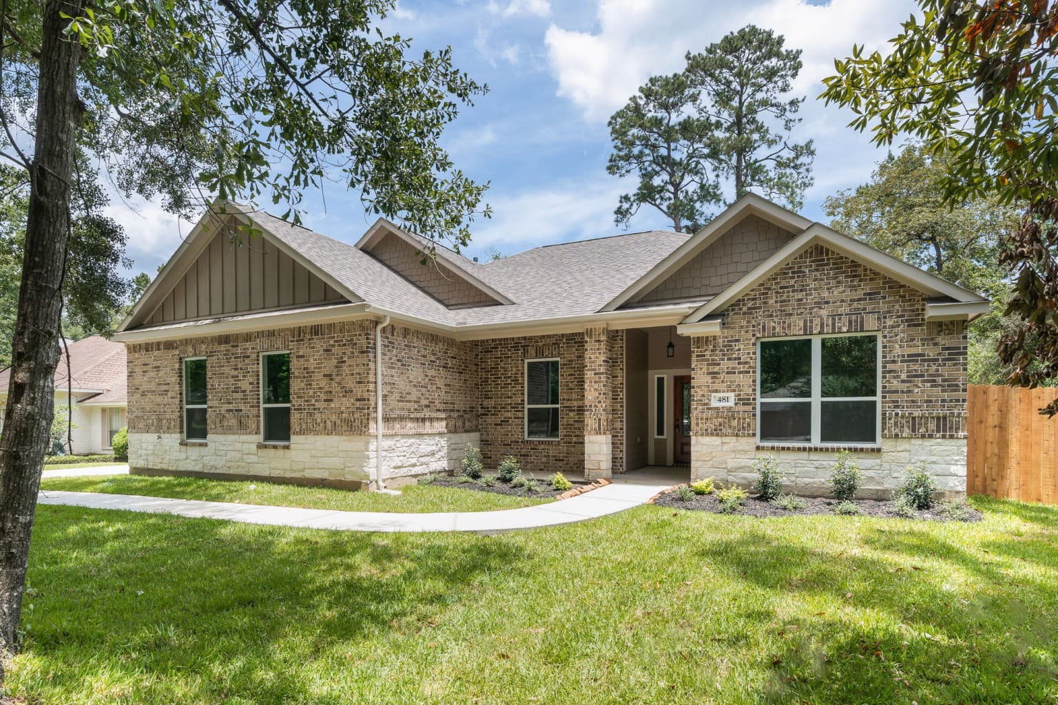 Transitional luxury custom home exterior