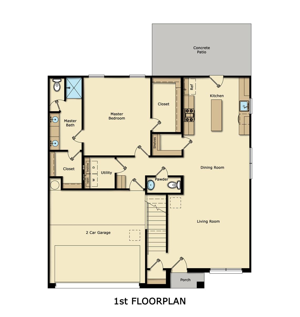 New home floor plan 2066 sq ft houston tx